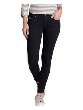 Kuhl Womens Midnight Black Danzyr Skinny Denim Jeans Size 10